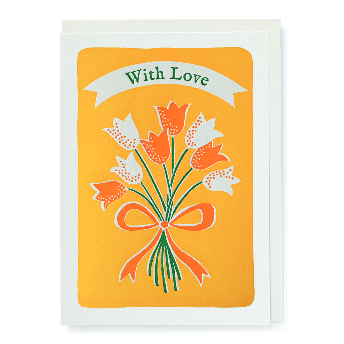 With Love tulips greeting card